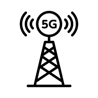 5Gアンテナのアイコン 5Gアンテナのアイコン アイコン,アイコン単品,モノクロ,ベクター,5g,アンテナ,接続,インターネット,it,テクノロジーのイラスト素材