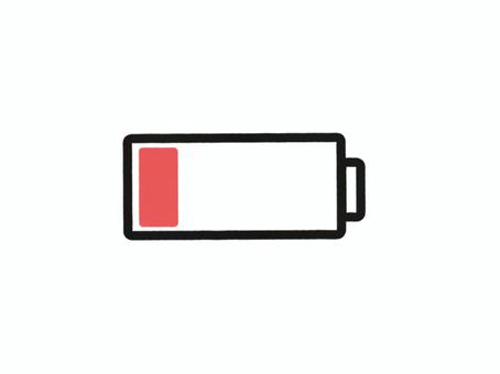 充電バッテリー残量　残りわずか　アイコン アイコン,バッテリー,充電,残量,シンプル,少ない,減少のイラスト素材
