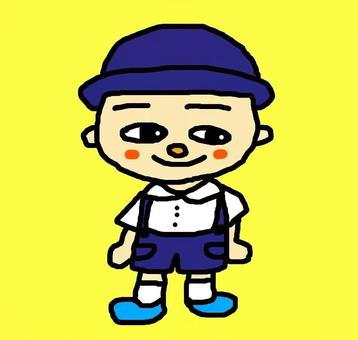 幼稚園児 幼稚園,園児,男の子,制服,帽子のイラスト素材