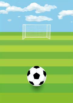 サッカーボール サッカー,シュート,スタジアム,ゴール,ボール,サッカーボール,pk,青空,部活,jリーグのイラスト素材