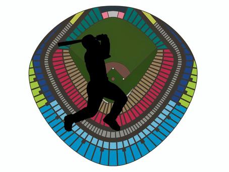 ベースボール ベースボール ベースボール,野球,スポーツ,球技,プロ野球,メジャーリーグ,社会人野球,大学野球,野球場,球場のイラスト素材