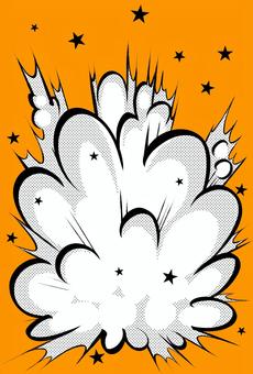 Cartoon-like explosion black, , JPG and PNG