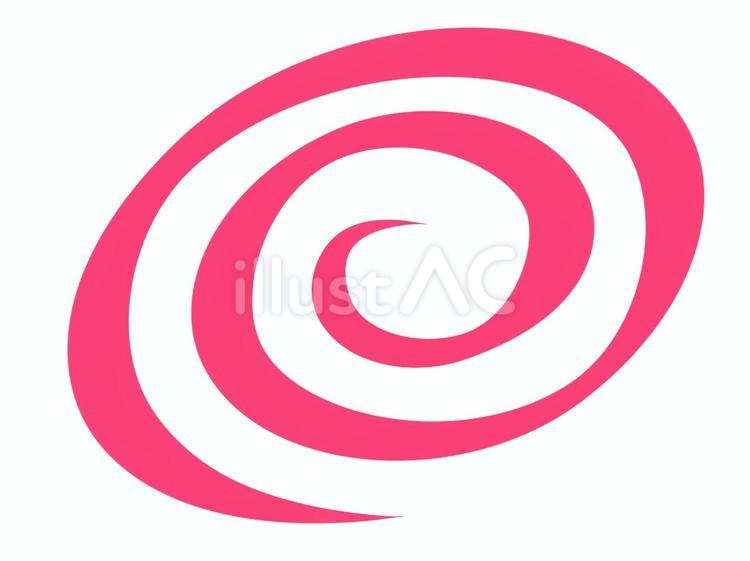 渦巻き、ぐるぐる回る様子の効果線2（赤） 渦巻き,ぐるぐる,くるくるのイラスト素材