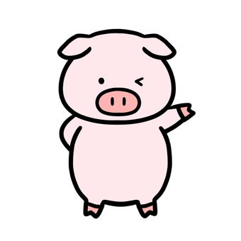 pig winking, , JPG and PNG