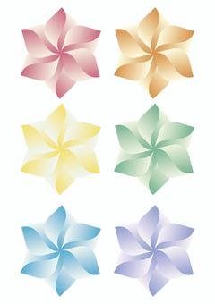 風車　1 風車,カラフル,花,グラデーション,リアル,アイコンのイラスト素材