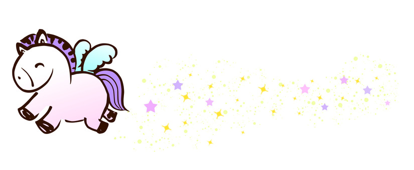 飛ぶペガサスのキラキライラスト ペガサス,午,かわいい,キラキラ,年賀状,ゆめかわ,あしらい,ベクター,馬,ラインのイラスト素材