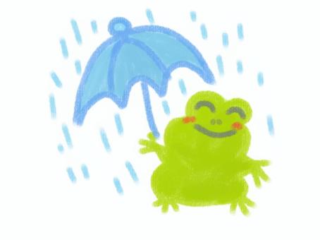 Umbrella and frog illustration, sapo, coisa viva, sapo, JPG and PNG