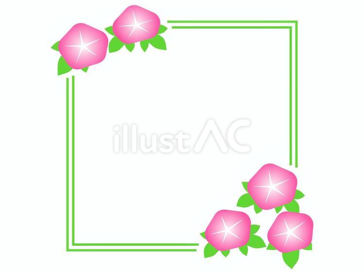 あさがおの花フレーム アサガオ,花,植物のイラスト素材