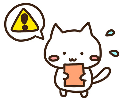 スマホエラー通信障害で困るかわいい白ねこ スマホエラー通信障害で困るかわいい白ねこ スマホ,携帯電話,スマートフォン,エラー,通信,障害,ネット,トラブル,ネットワーク,インターネットのイラスト素材