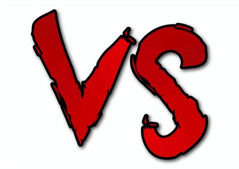 VSの文字アイコン vs,バーサス,対戦,格闘ゲーム,eスポーツ,格闘技,対決,格闘,戦い,戦のイラスト素材