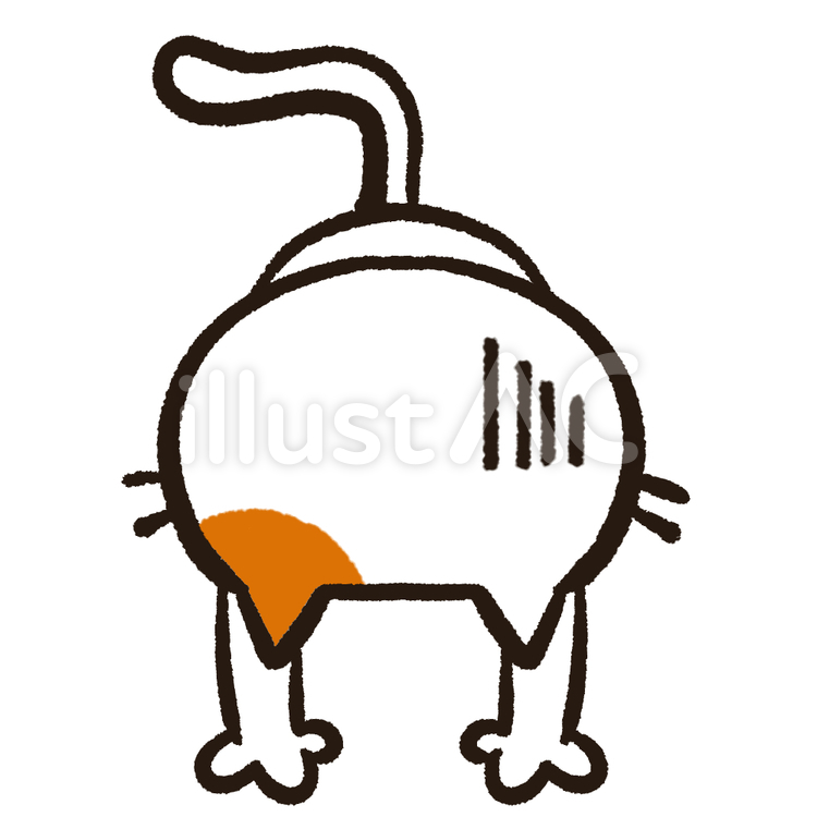 ごめんなさいねこ　ミケ　縦線 ネコ,ねこ,ごめんなさいのイラスト素材