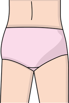 ヒップ　 お尻,ヒップ,ショーツ,パンツ,体,パーツ,女性,線画のイラスト素材
