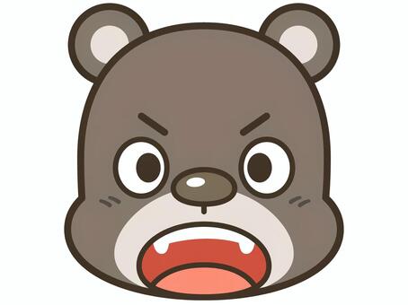 クマ_07 熊,ツキノワグマ,ヒグマ,動物,生き物,生物,哺乳類,獣,害獣,狂暴のイラスト素材