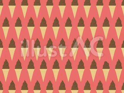コーンソフトクリームパターン背景E