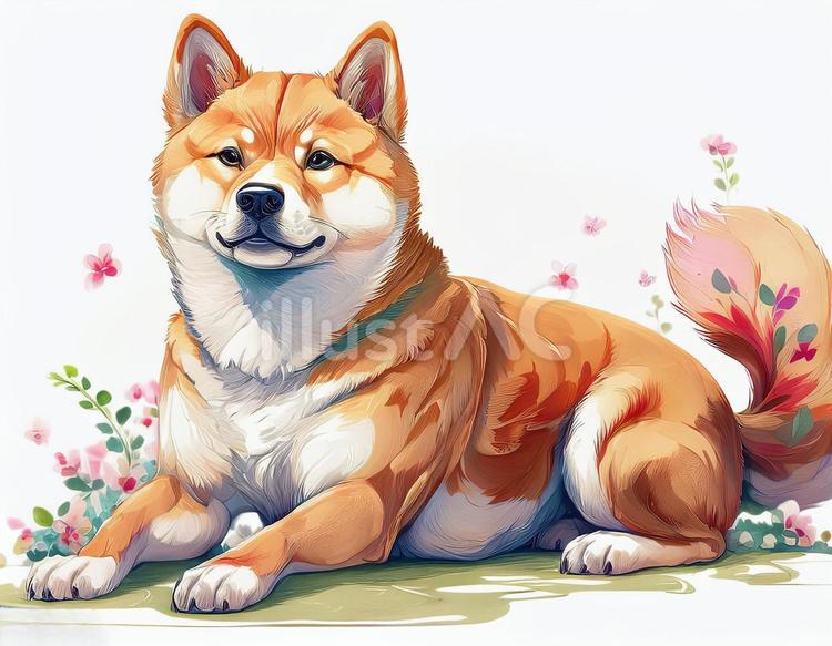 柴犬 柴犬,動物,生き物のイラスト素材