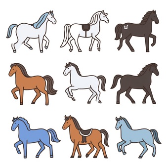馬のイラストセット