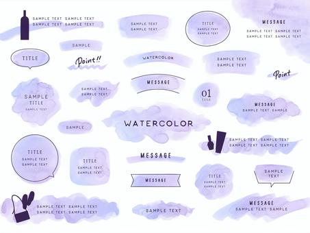 Lightly painted violet watercolor frame material, JPG, PNG 和 AI Lightly painted violet watercolor frame material, 水彩, 浅蓝色, 框架, JPG, PNG 和 AI