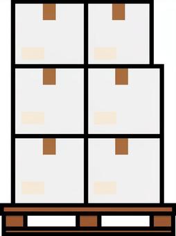 白の段ボールのパレットです。 白の段ボールのパレットです。 段ボール,パレット,シンプル,箱,積載,荷物,物流,倉庫,工場,運搬のイラスト素材