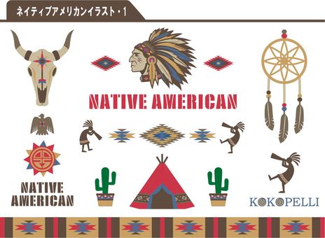 Illustration, native american, dream catcher, causcal, 