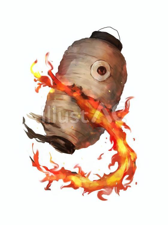 提灯お化け ホラー,妖怪,提灯のイラスト素材