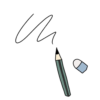 pencil and eraser, , JPG and PNG