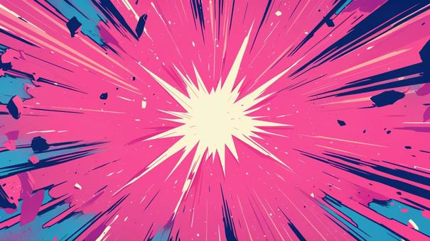 Illustration, pink, burst, beautiful, 