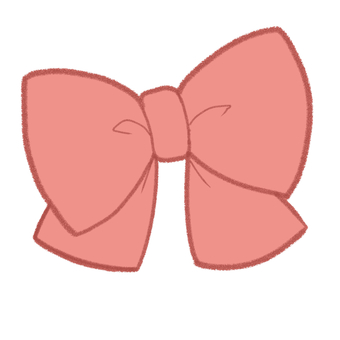 リボン赤(デフォルメ)