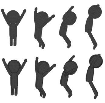 棒人間　ペパクラ風　姿勢の良いジャンプ 成功,喜ぶ,ラッキー,幸福,ヤッター,両手上げ,ハッピー,楽しい,嬉しい,万歳のイラスト素材