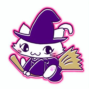 Illustration, cat, witch, witch, JPG and PNG