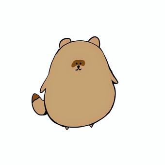 たぬき たぬき,動物,シンプル,茶色,ポップのイラスト素材