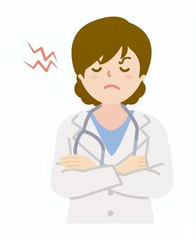 腕組みして怒る女医_上半身1 腕組みして怒る女医_上半身1 女,女性,医者,女医,聴診器,怒る,人物,激怒,怒っている,イラストのイラスト素材