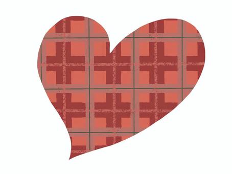 Plaid heart, heart, heart mark, love, JPG and PNG