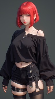 赤髪の女性