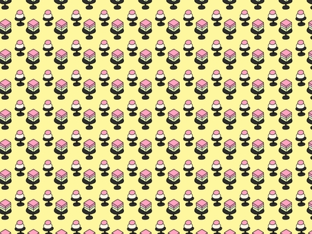 菱餅と紅白餅のパターン 菱餅,紅白餅,和菓子,食べ物,春,ひな祭り,3月,パターン,柄,模様のイラスト素材