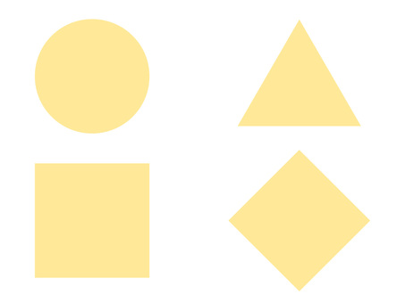 幾何学図形・円・三角・四角・ひし形セット フレーム,背景,幾何学,図形,シェイプ,円,三角形,四角形,ひし形,ダイヤのイラスト素材