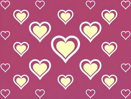 Heart mark on purple background with beige heart, , JPG