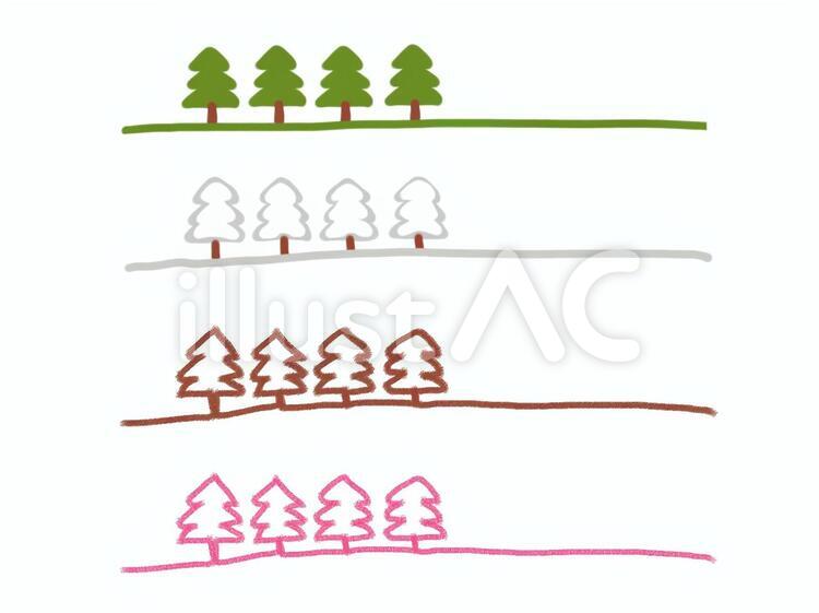 風景 並木道,樹,ホワイトのイラスト素材