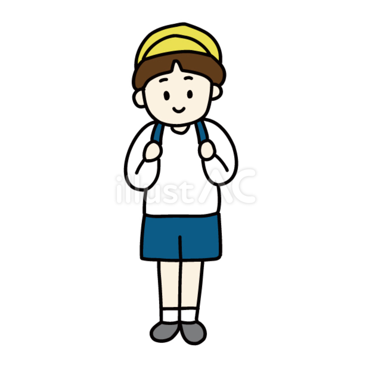 男の子の全身 教材,小学校,学生のイラスト素材