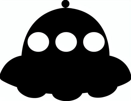 UFOのシルエット UFOのシルエット ufo,シルエット,モノクロ,宇宙船,半円型,未確認,飛行物体,都市伝説,空飛ぶ円盤,オカルトのイラスト素材