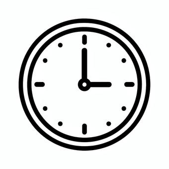 シンプル時計アイコン3時