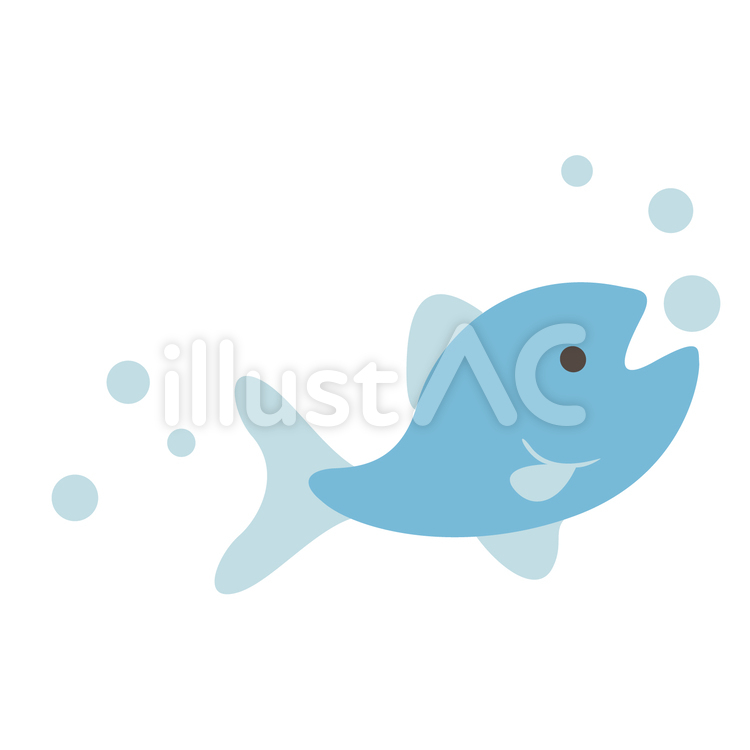 魚 魚,跳ねる,水色のイラスト素材