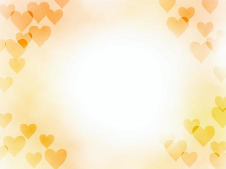 ふわふわハートの背景_オレンジ系 ハート,ふわふわ,グラデーション,背景,壁紙,テクスチャ,柔らかい,明るい,優しい,ナチュラルのイラスト素材
