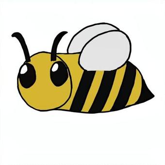かわいいミツバチ ミツバチ,ハチ,生き物のイラスト素材