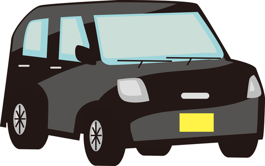 軽自動車　　 軽自動車,車体,走る,斜め,ヘッドライト,黒のイラスト素材