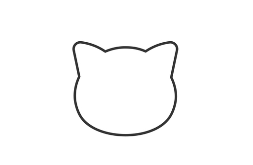 白い猫のフェイスアイコン 白い猫のフェイスアイコン 白,猫,顔,スタンプ,アイコン,シルエット,形,マーク,黒,可愛いのイラスト素材