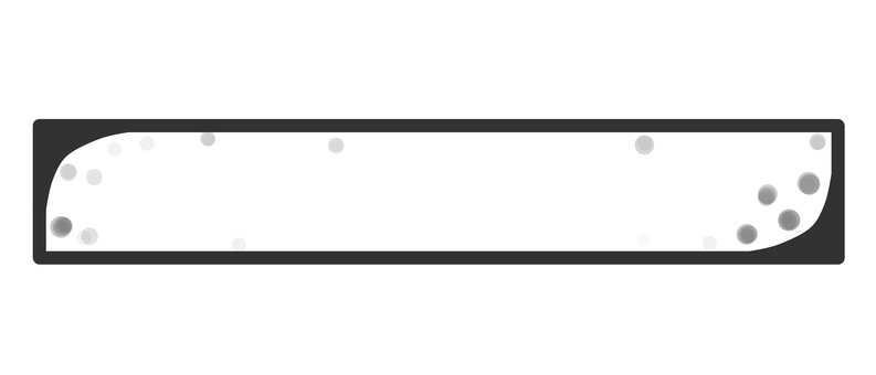黒い水彩バナーフレーム