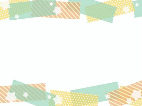 Illustration, masking tape, frame, background, 
