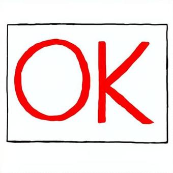 Illustration, ok, flip, text, 