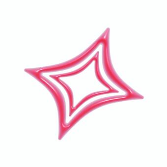 ぷっくりしたピンクダイヤの3Dアイコン2 ダイヤ,キラキラ,アイコン,3d,立体,マーク,可愛い,輝き,フェミニン,キュートのイラスト素材