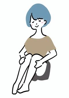 足がスリムな女性 足,スリム,むくみ,ふくらはぎ,女性,シンプル,ラフタッチ,手書き風,イラスト,ベクターのイラスト素材